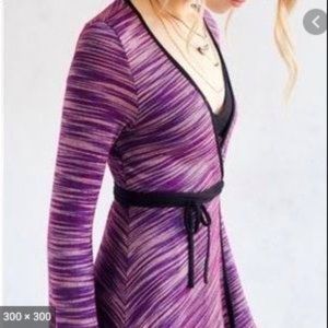 Urban Outfitters purple wrap midi dress